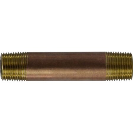Midland Industries 38 X 5 RED BRASS NIPPLE 40048